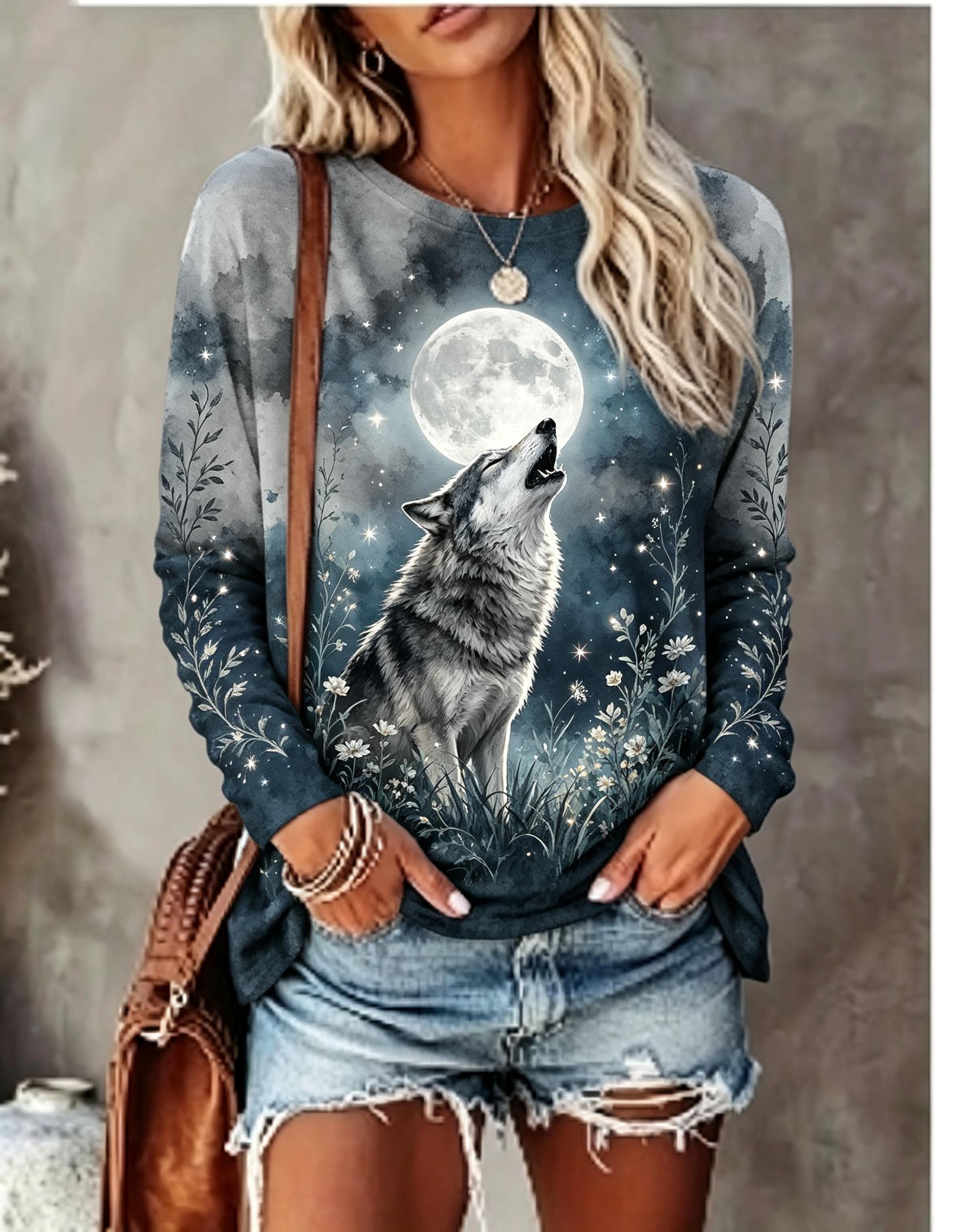 T-Shirts - Женская футболка с длинным рукавом, принт