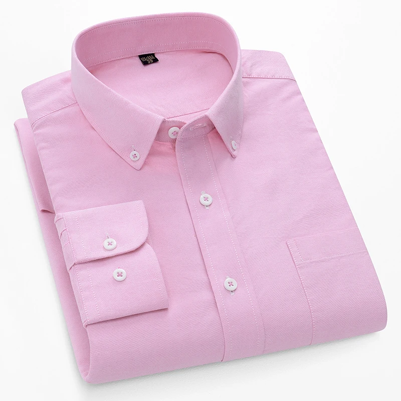 Мужские рубашки из 100% хлопка – обзор и цена Oxford Cotton Casual Shirt Business
