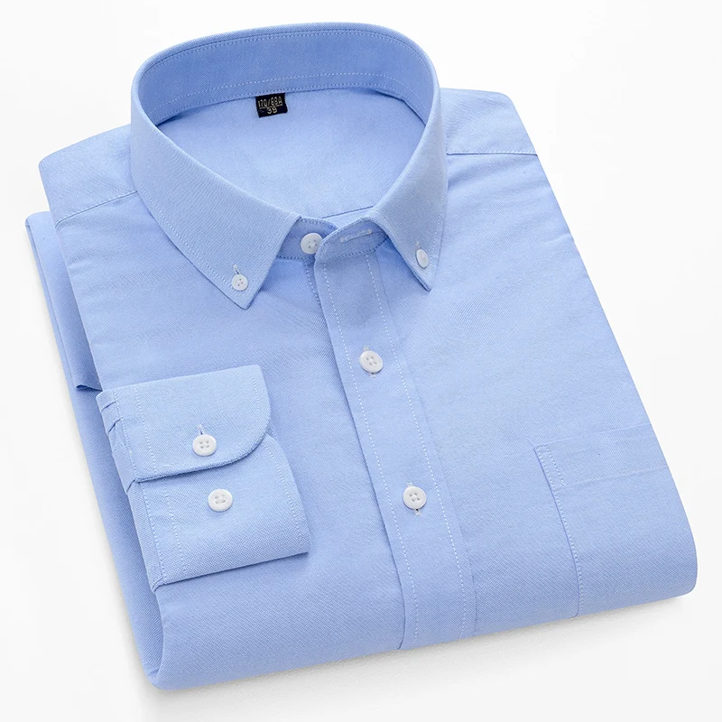 Мужские рубашки из 100% хлопка – обзор и цена Oxford Cotton Casual Shirt Business