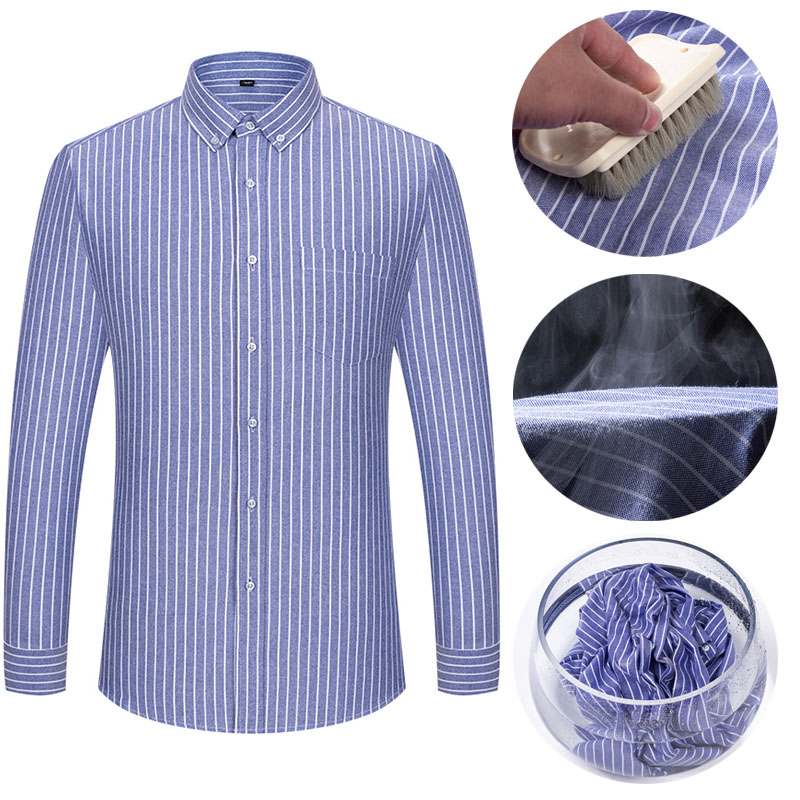 100% хлопок, дышащая мужская о – обзор и цена Oxford Cotton Casual Shirt Business