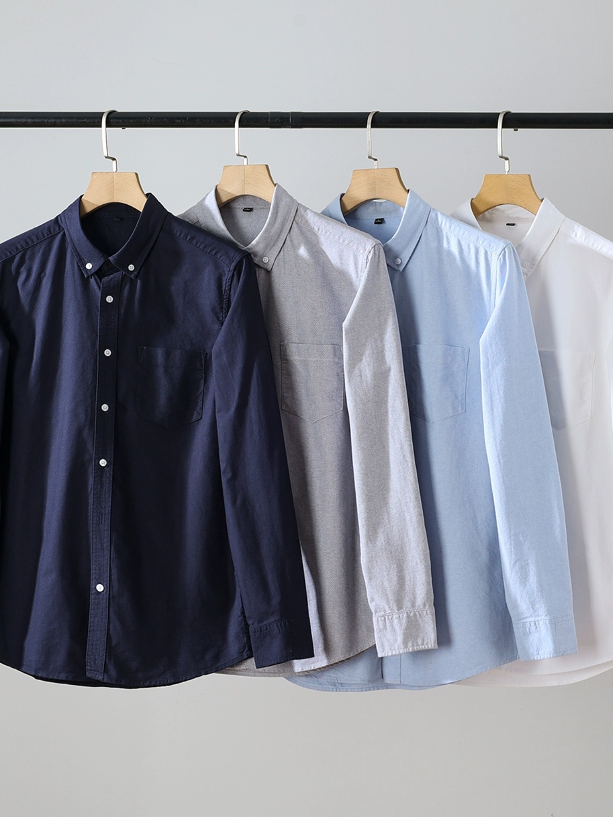 Высококачественная мужская руб – обзор и цена Oxford Cotton Casual Shirt Business